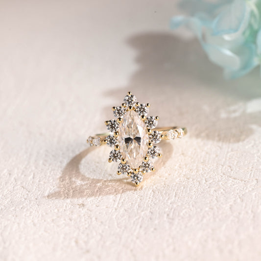 Marquise-cut-moissanite-engagement-ring-solid-gold-ring-promise-ring-gift