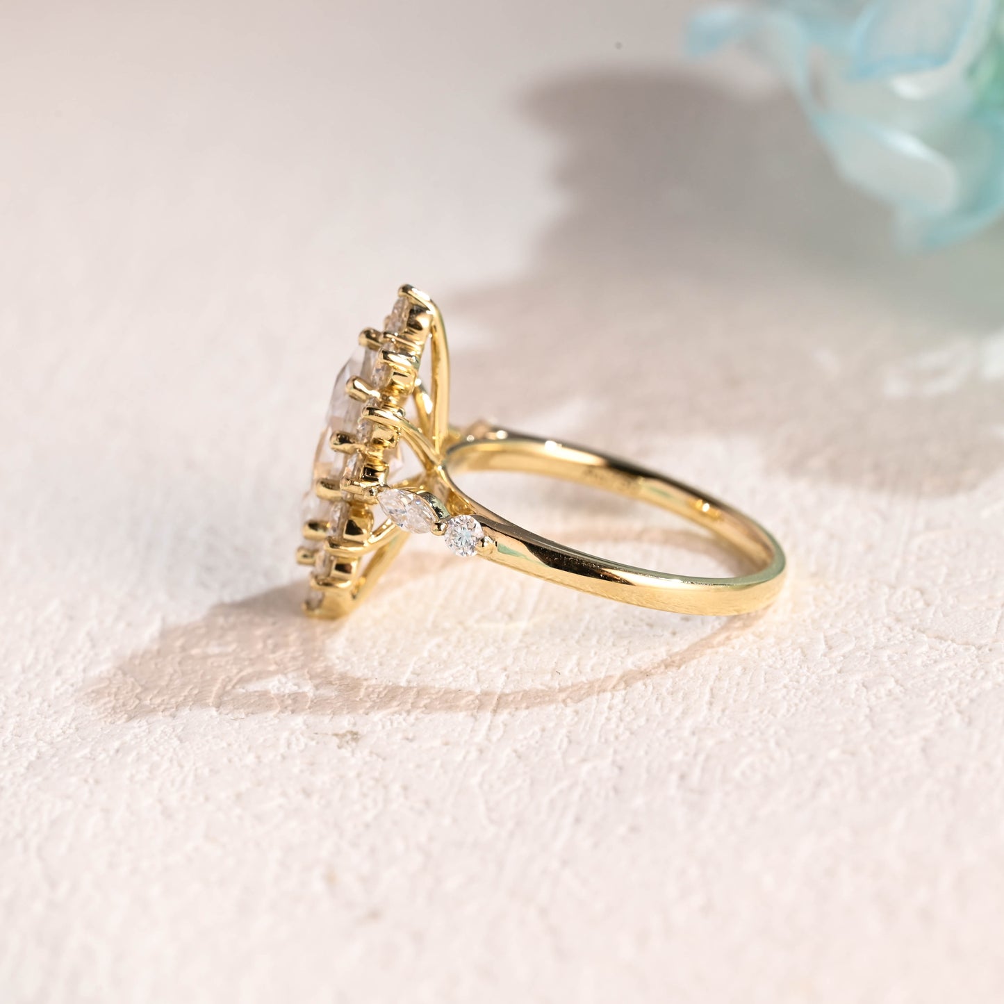 Marquise-cut-moissanite-engagement-ring-solid-gold-ring-promise-ring-gift