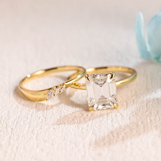 Emerald-Cut-Moissanite-Engagement-Ring-Set-Wedding-Ring-Set-Bridal-Set-Gift