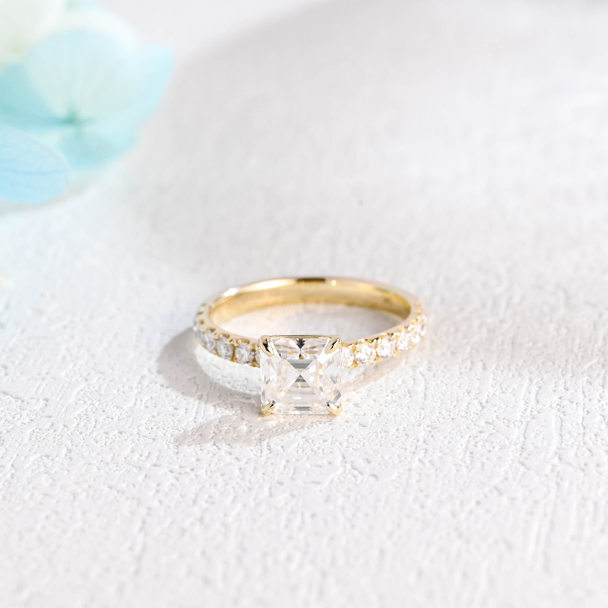 solid-gold-asscher-cut-moissanite-engagement-ring