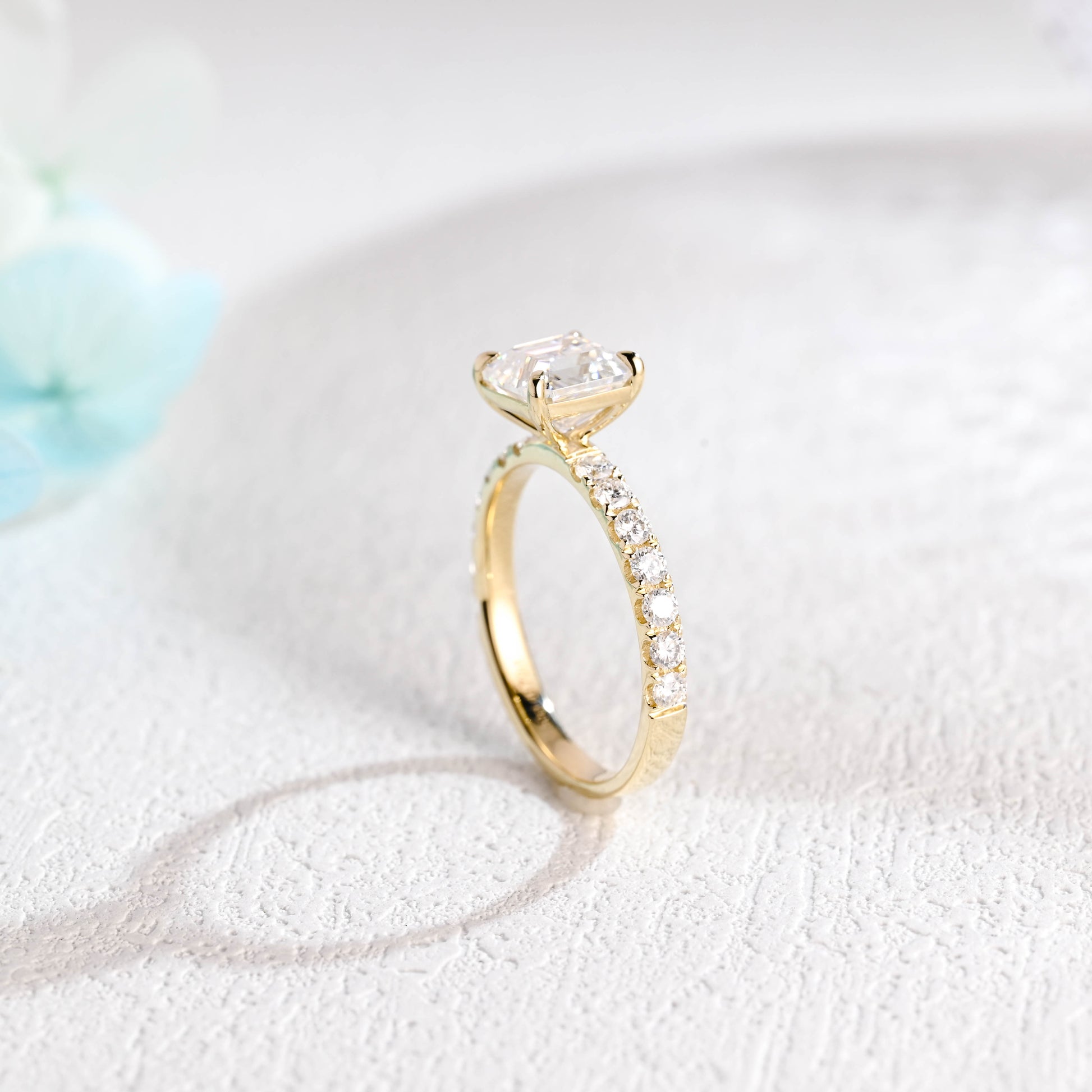 solid-gold-asscher-cut-moissanite-engagement-ring