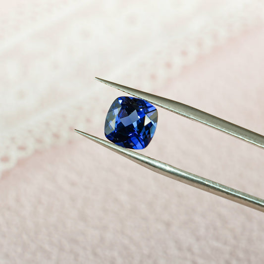 Lab Grown Cushion Cut Sapphire Loose Stone for Jewelry Making