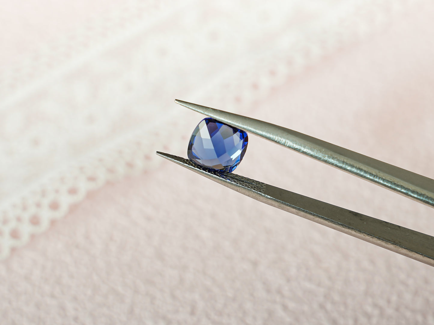 Lab Grown Cushion Cut Sapphire Loose Stone for Jewelry Making