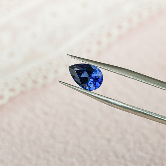 Lab Grown Pear Cut Sapphire Loose Stone for Jewelry Making