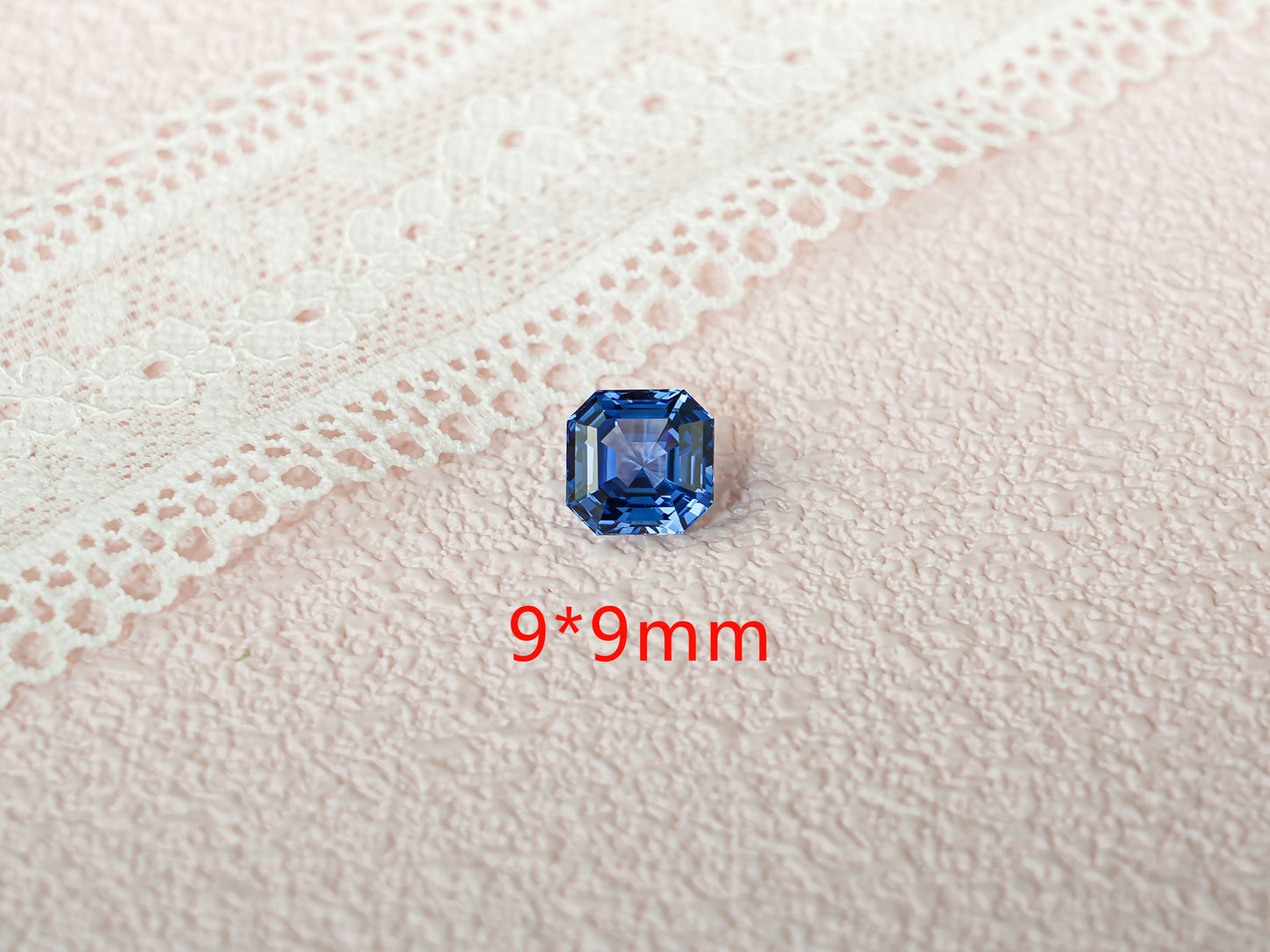 Lab Grown Asscher Cut AAA Flawless Sapphire Loose Stone for Jewelry Making