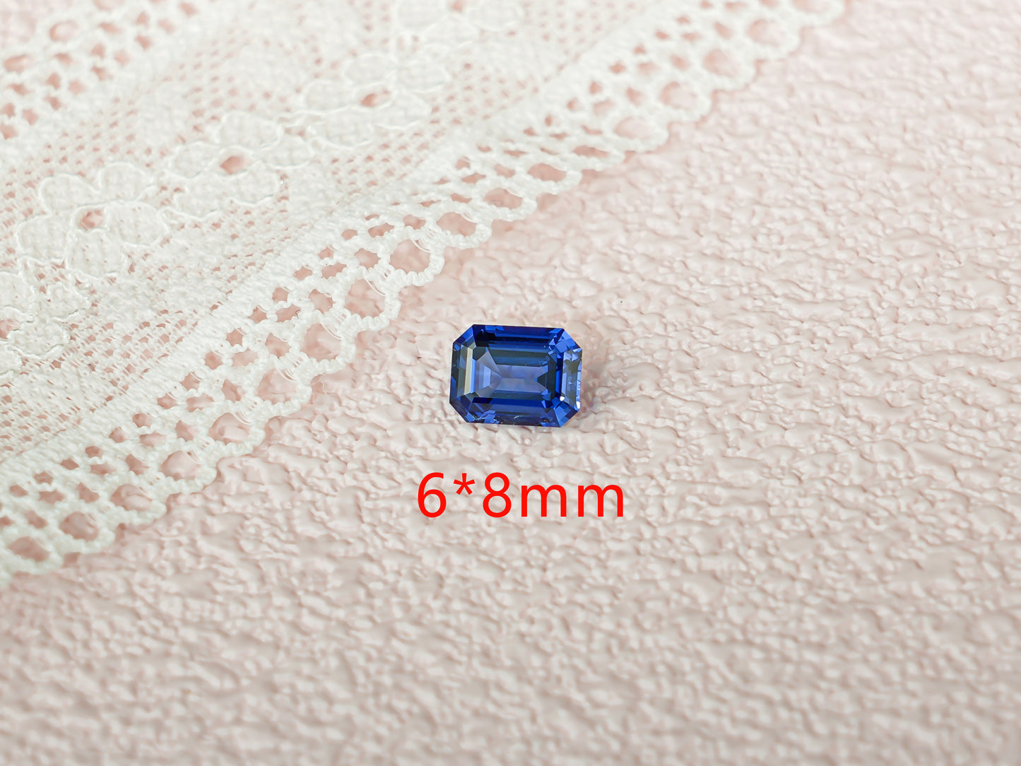 Lab Grown Emerald Cut Sapphire Loose Stone for Jewelry Making