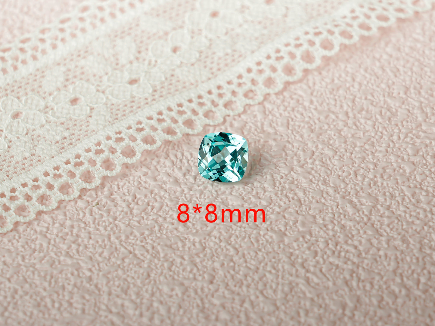 Lab Grown Cushion Cut Light Blue Sapphire Loose Stone for Jewelry Making