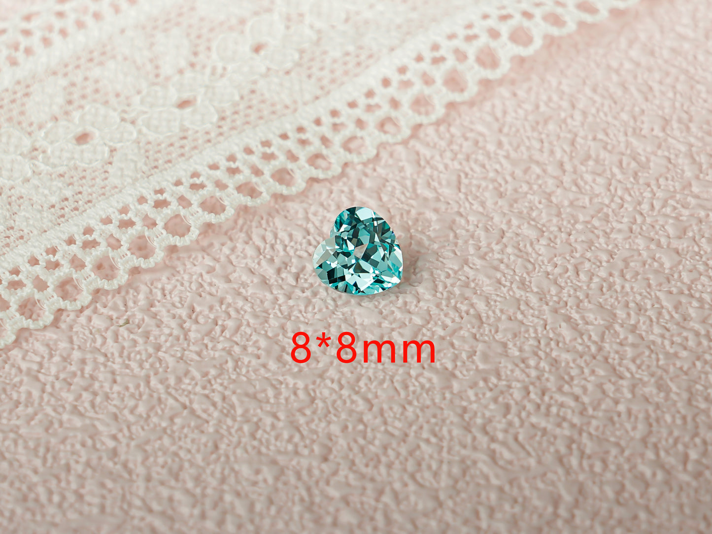 Lab Grown Heart Cut Light Blue Sapphire for Jewelry Making