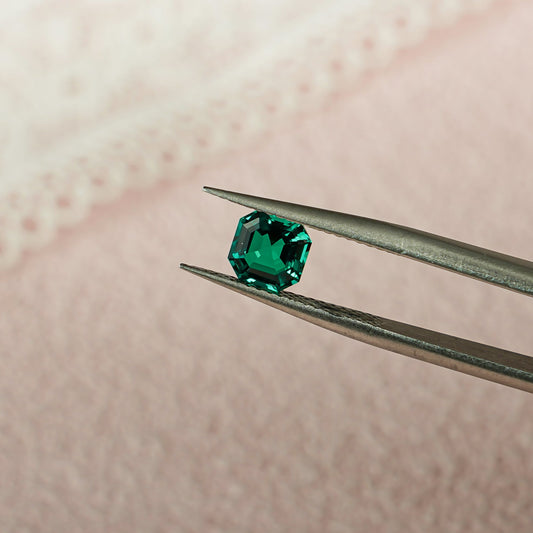 Asscher Cut Lab Grown Emerald Loose Stone for Jewelry Making