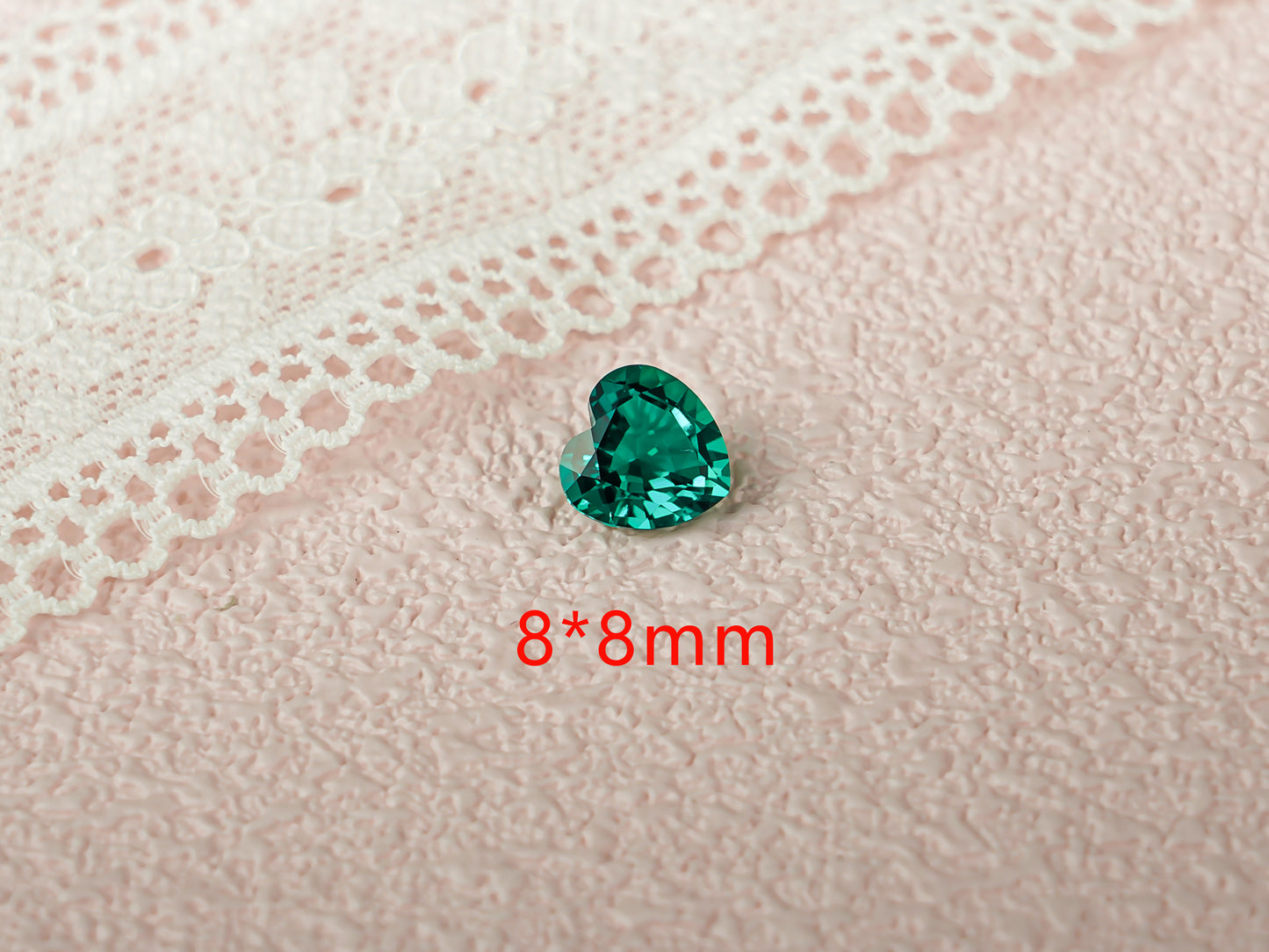 Heart Cut Lab Grown Emerald Loose Stone for Jewelry Making