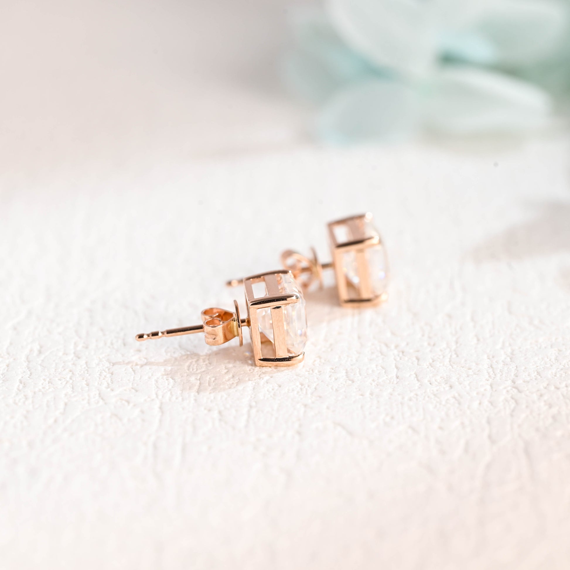 asscher-cut-moissanite-earrings-solitaire-earring-studs