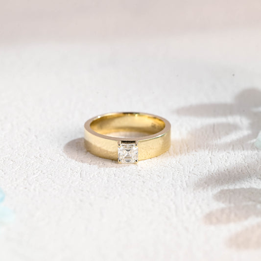 asscher-cut-moissanite-wedding-band-engagement-ring