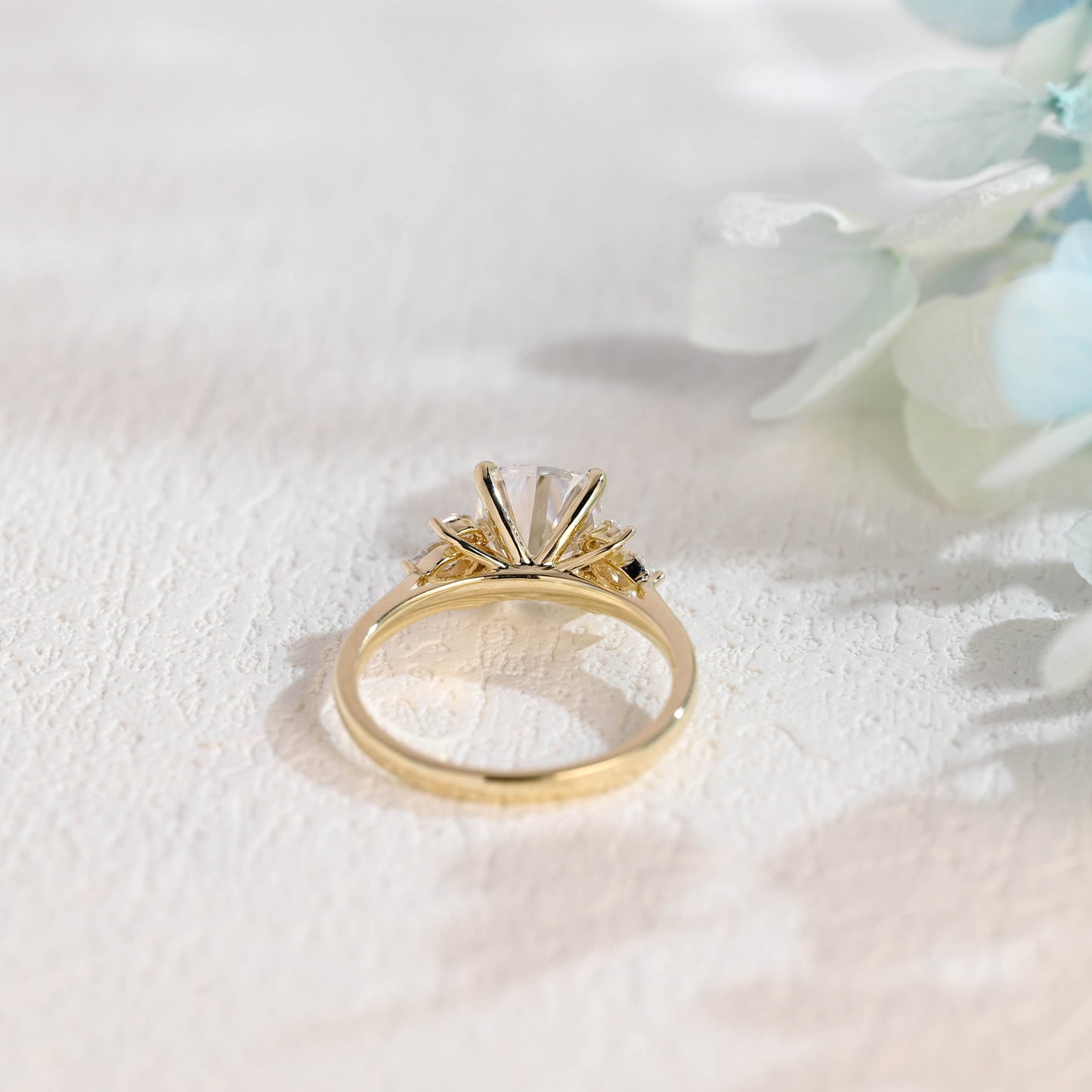 CausYou cushion cut moissanite engagement ring CausYou Solid Gold Elongated Cushion Cut Moissanite Engagement Ring, Cluster Promise Ring, Proposal Ring, Gift for Women Wife