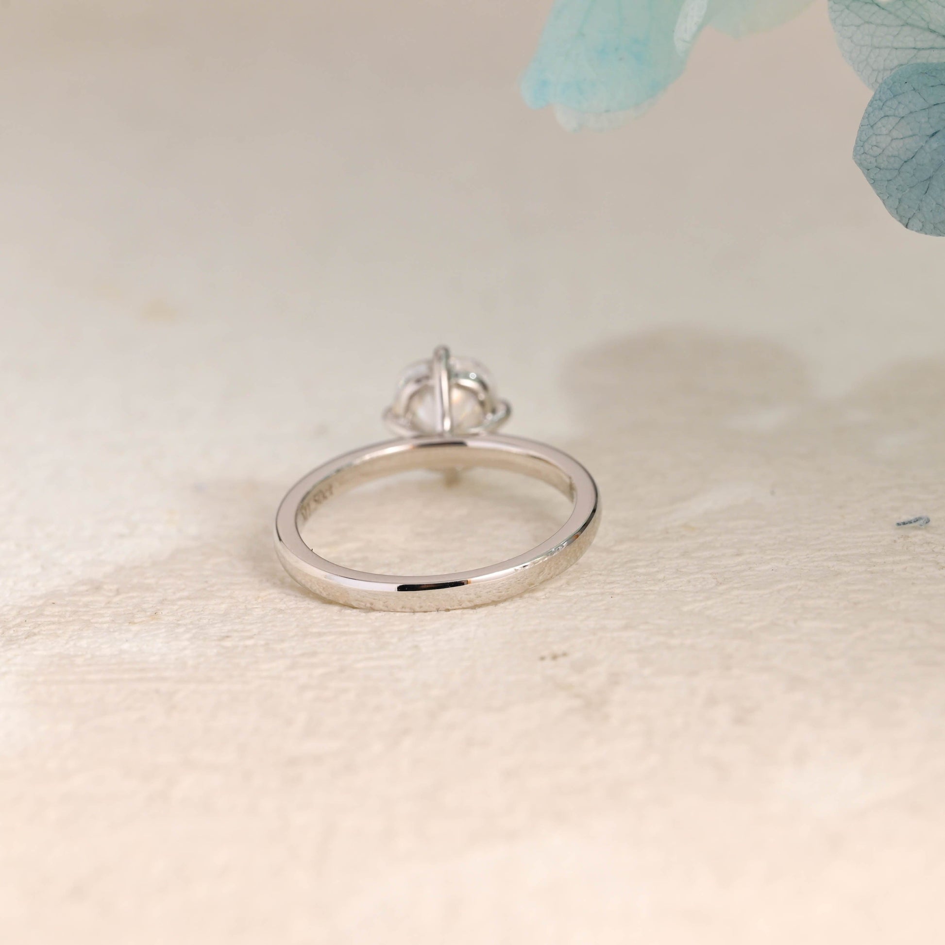 CausYou cushion cut moissanite engagement ring Solid Gold Old European Elongated Cushion Cut Moissanite Engagement Ring