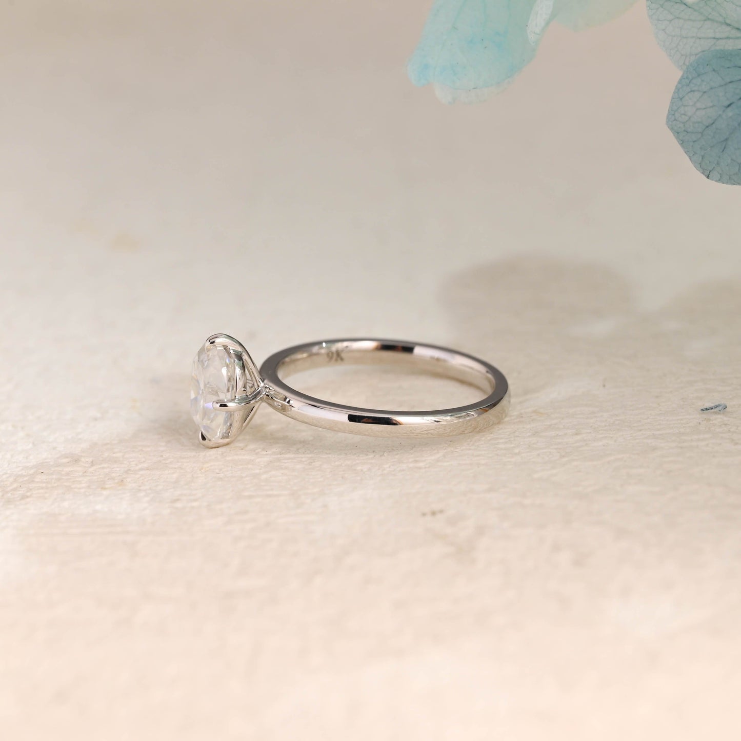 CausYou cushion cut moissanite engagement ring Solid Gold Old European Elongated Cushion Cut Moissanite Engagement Ring