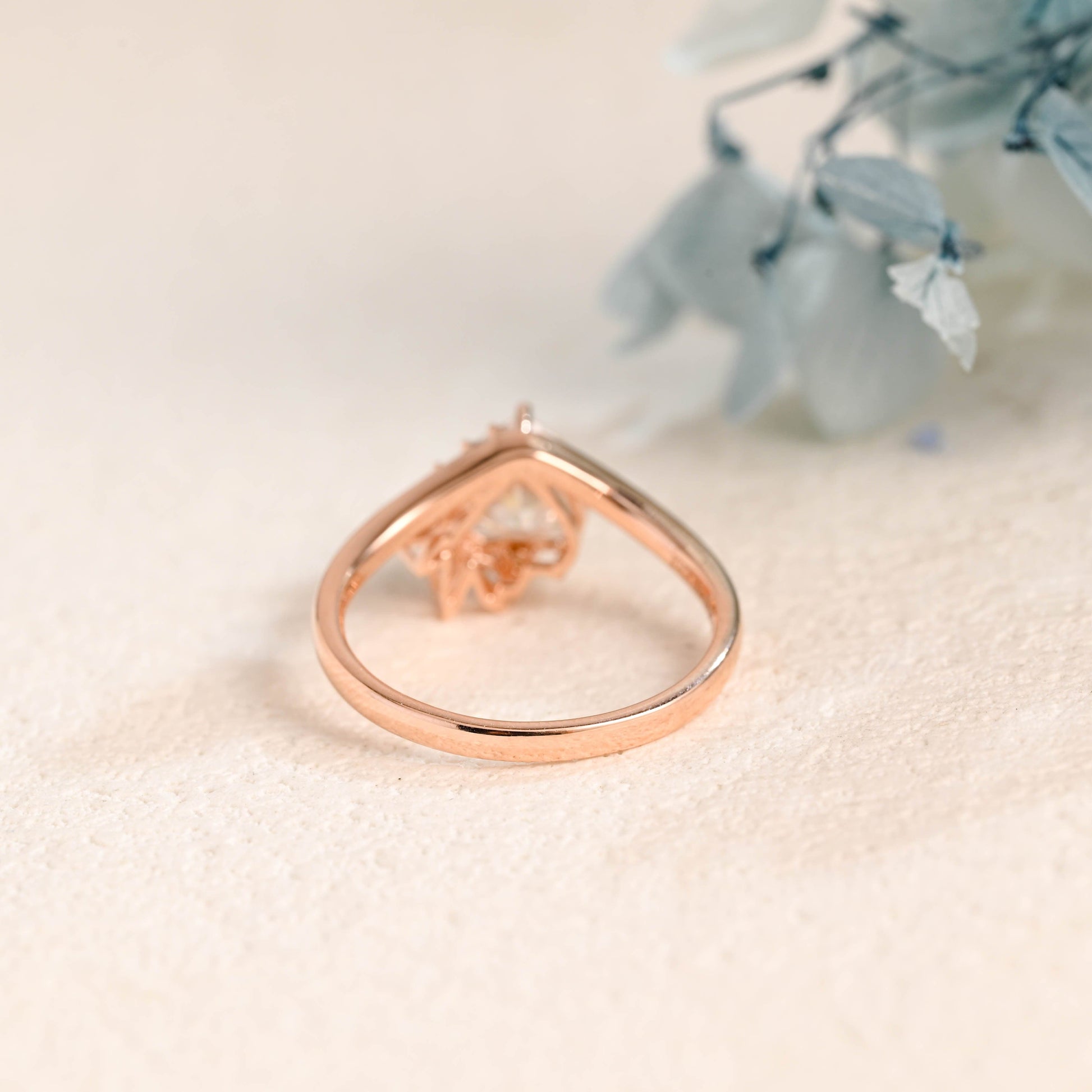 CausYou Heart cut moissanite engagement ring Solid Gold Heart Cut Moissanite Engagement Ring