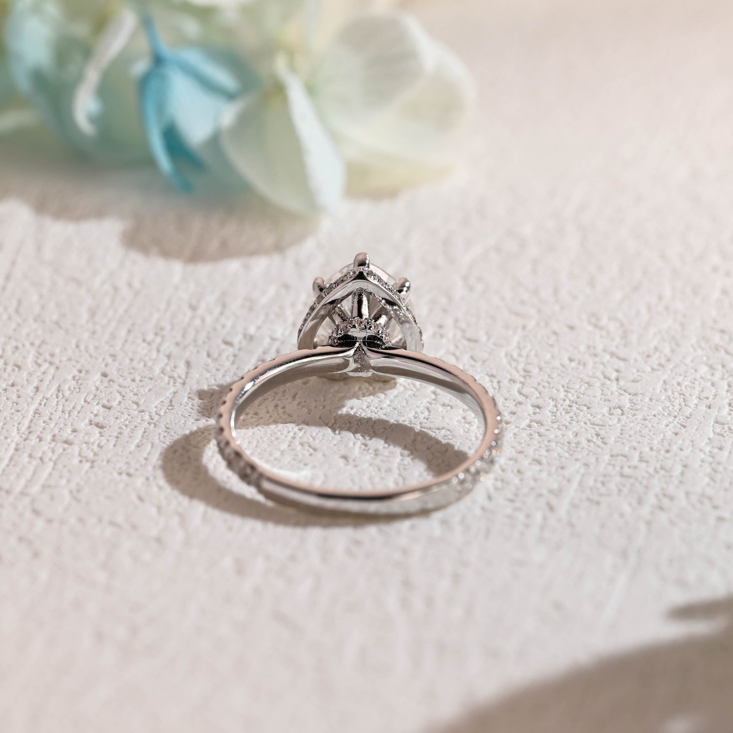 CausYou Heart cut moissanite engagement ring Solid Gold Heart Cut Moissanite Engagement Ring, Paved Promise Ring, Proposal Ring, Gift for Woman, Wife