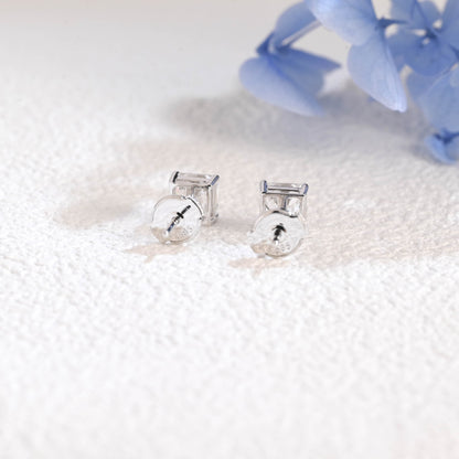 CausYou lab diamond earrings Solid Gold Asscher Cut Lab Diamond Earrings | E VS1 IGI Certified