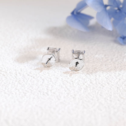 CausYou lab diamond earrings Solid Gold Asscher Cut Lab Diamond Earrings | E VS1 IGI Certified