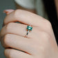 CausYou lab grown emerald engagement ring CausYou Solid Gold Lab Grown Emerald Engagement Ring