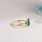 CausYou lab grown emerald engagement ring CausYou Solid Gold Lab Grown Emerald Engagement Ring