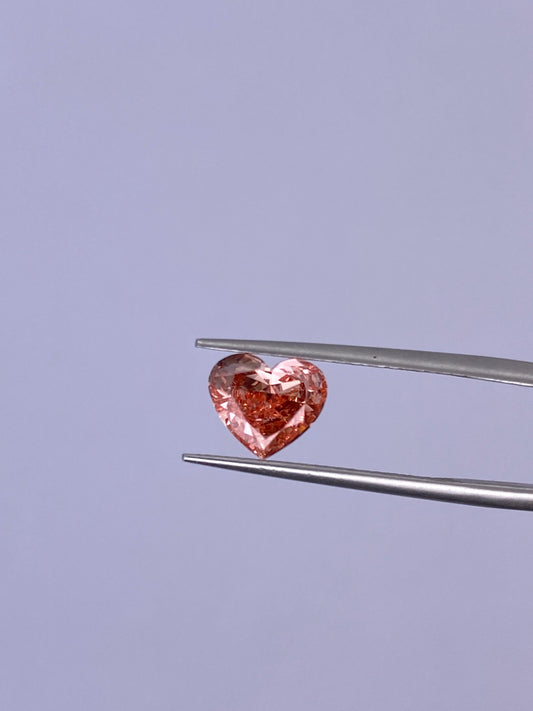 CausYou loose diamond IGI Certificate Heart Cut Pink Lab Diamond