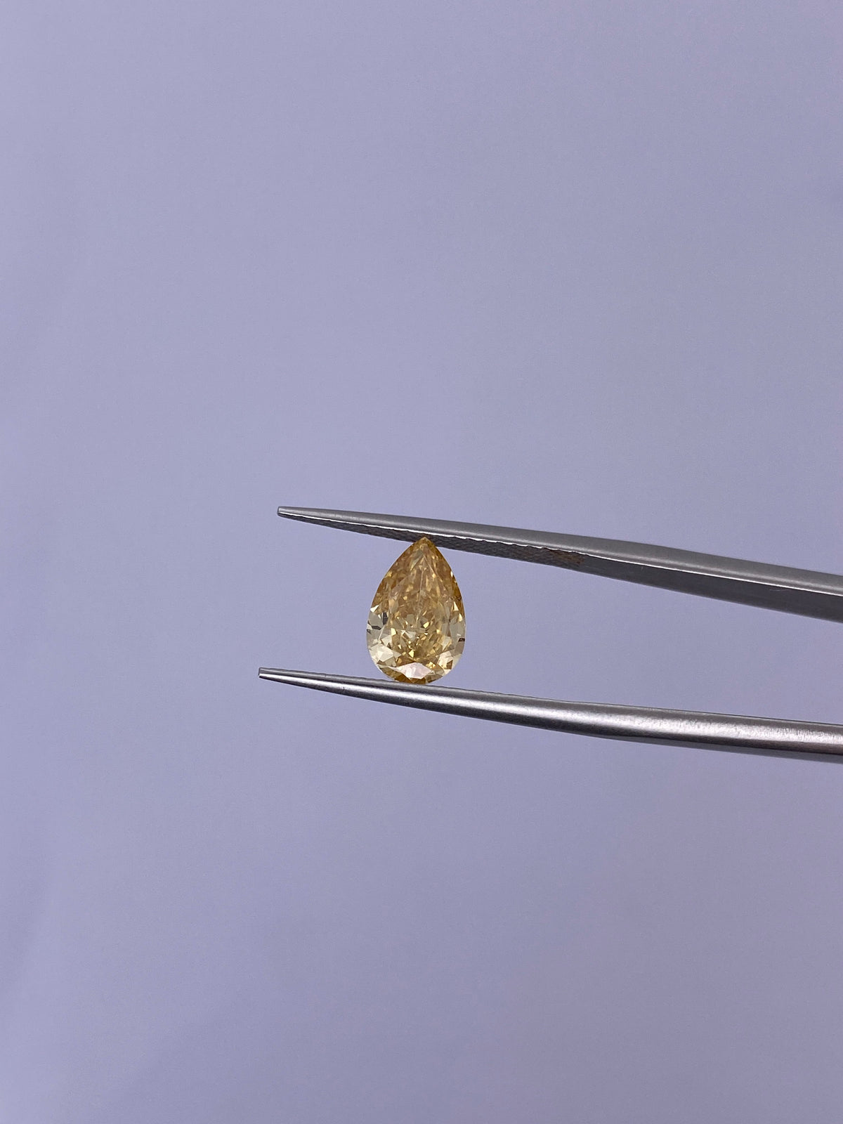 CausYou loose diamond IGI Certificate Pear Cut Yellow Lab Diamond