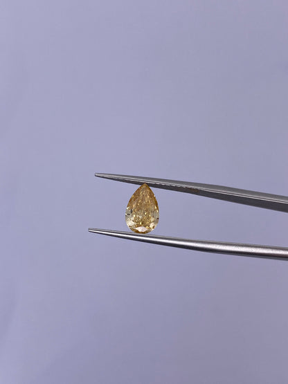 CausYou loose diamond IGI Certificate Pear Cut Yellow Lab Diamond