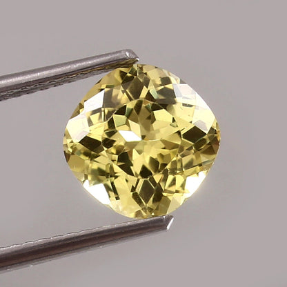 CausYou loose lab gemstone Lab Grown Cushion Cut Yellow Sapphire Loose Stone for Birthstone Jewelry Making