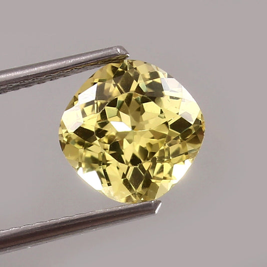 CausYou loose lab gemstone Lab Grown Cushion Cut Yellow Sapphire Loose Stone for Birthstone Jewelry Making