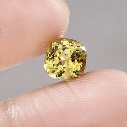 CausYou loose lab gemstone Lab Grown Cushion Cut Yellow Sapphire Loose Stone for Birthstone Jewelry Making