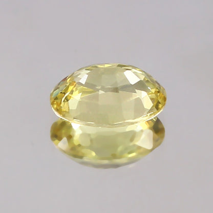 CausYou loose lab gemstone Lab Grown Oval Cut Yellow Sapphire for Birthstone Jewelry Making
