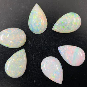 CausYou loose natural stone 7*10mm Natural Opal Pear Shape Cabochon Gemstones for Birthstone Jewelry Making