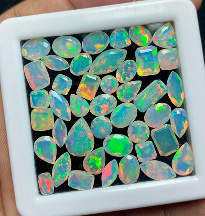 CausYou loose natural stone Faceted & Cabochon Natural Opal Mix Shape Gemstones for Birthstone Jewelry Making