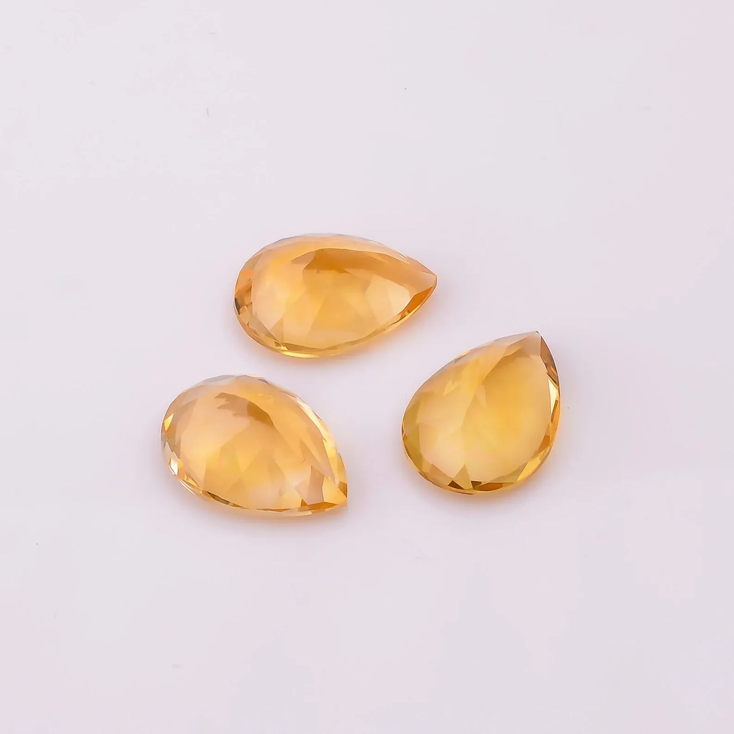 CausYou loose natural stone Natural Citrine Pear Gemstone, Faceted Yellow Loose Stone for Birthstone Jewelry Making