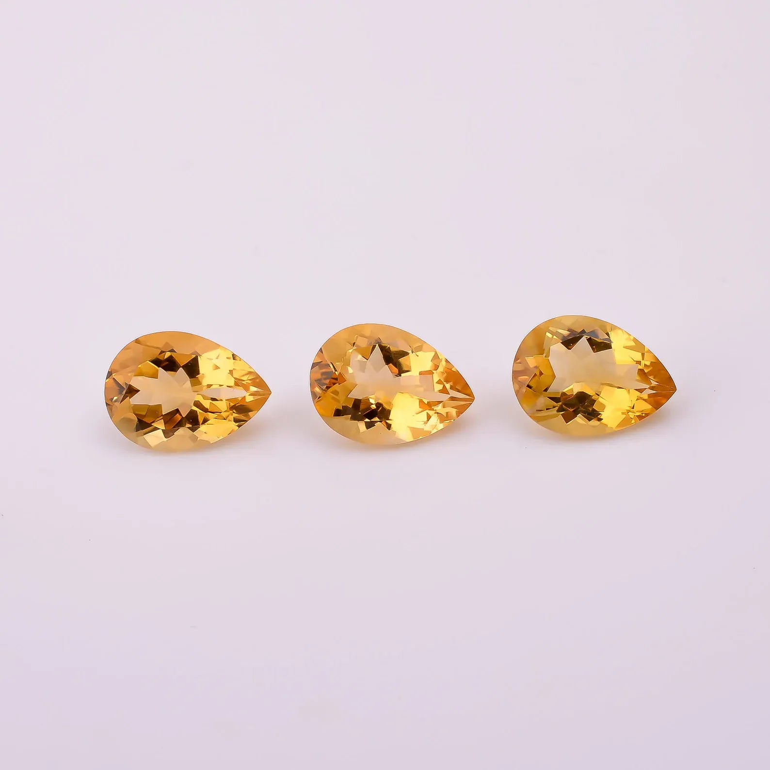 CausYou loose natural stone Natural Citrine Pear Gemstone, Faceted Yellow Loose Stone for Birthstone Jewelry Making