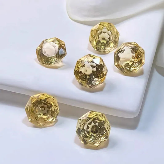 CausYou loose natural stone Natural Octagonal Rose-Cut Loose Gemstone for Birthstone Jewelry Making