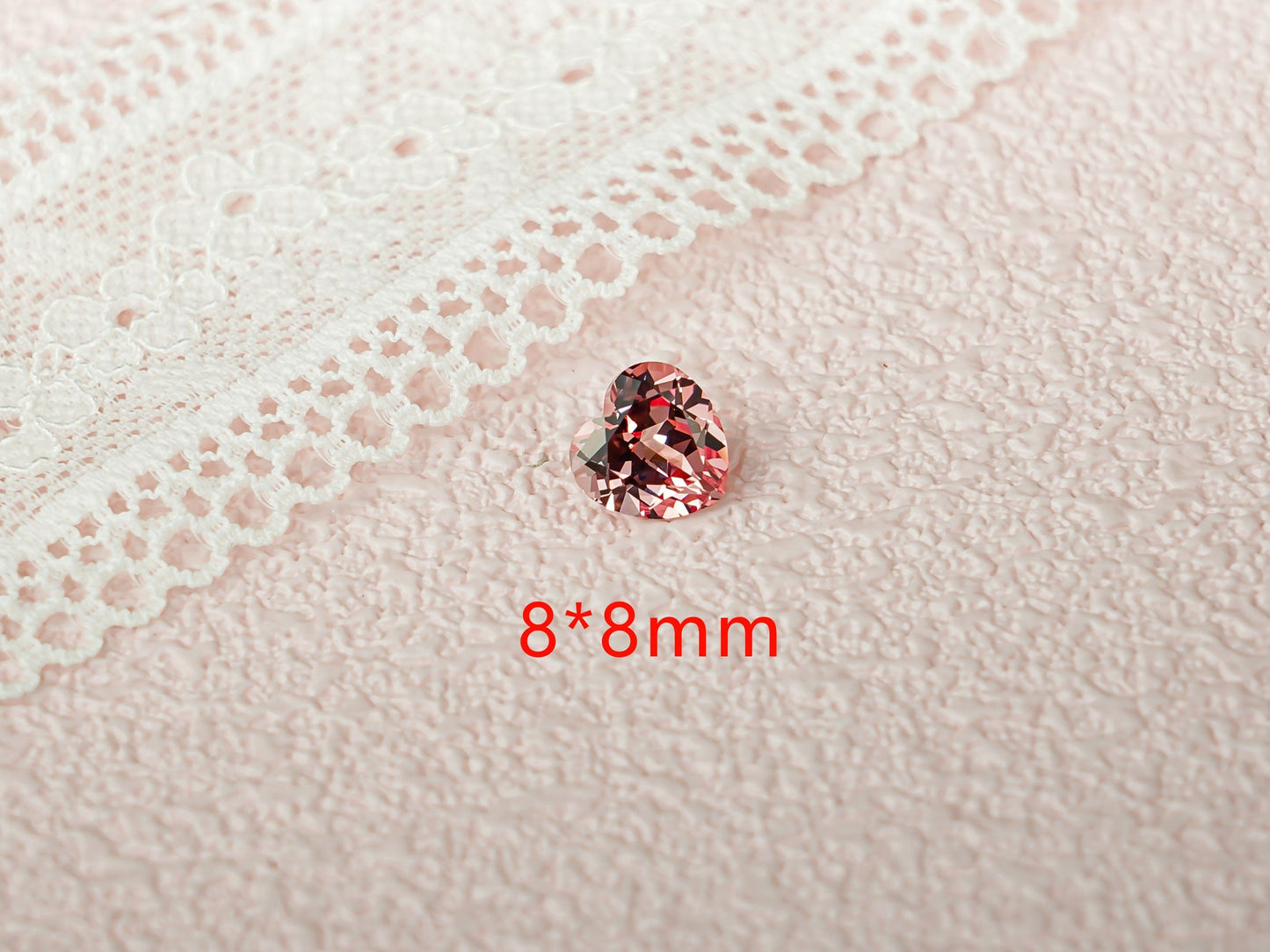 CausYou Loose Stone Lab Grown Heart Cut Pink Sapphire for Jewelry Making