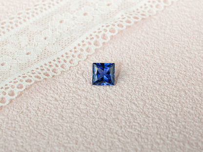 CausYou Loose Stone Lab Grown Princess Cut Sapphire Loose Stone for Jewelry Making