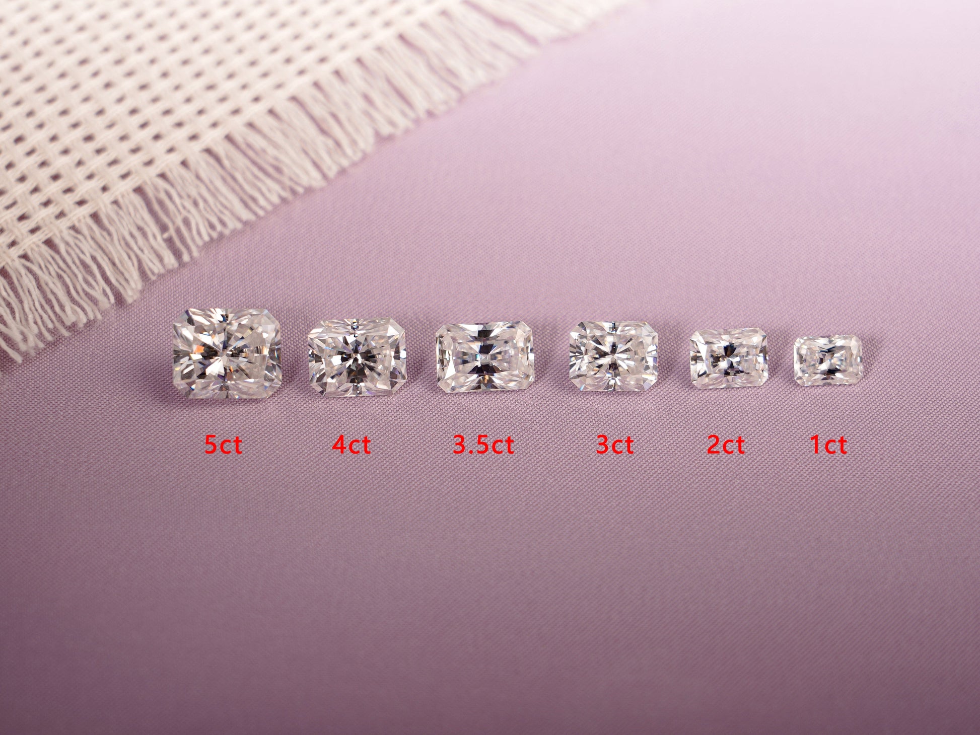 Radiant Cut Moissanite Loose Stone, D Color VVS1 Clarity Gemstone