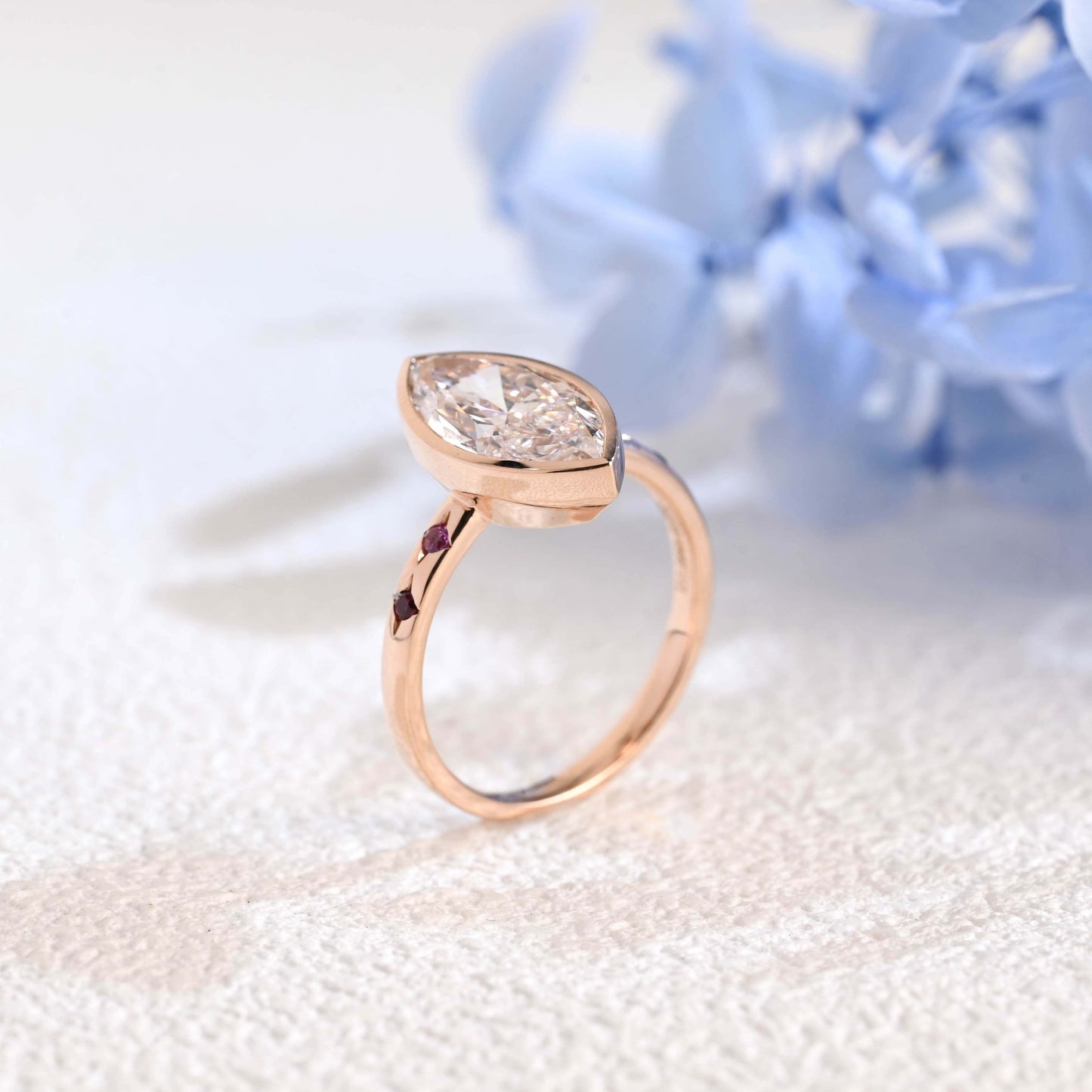 CausYou marquise cut diamond engagement ring Solid Gold Marquise Cut Lab Diamond Engagement Ring | D Color VS1 IGI Certified