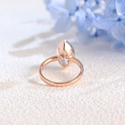 CausYou marquise cut diamond engagement ring Solid Gold Marquise Cut Lab Diamond Engagement Ring | D Color VS1 IGI Certified