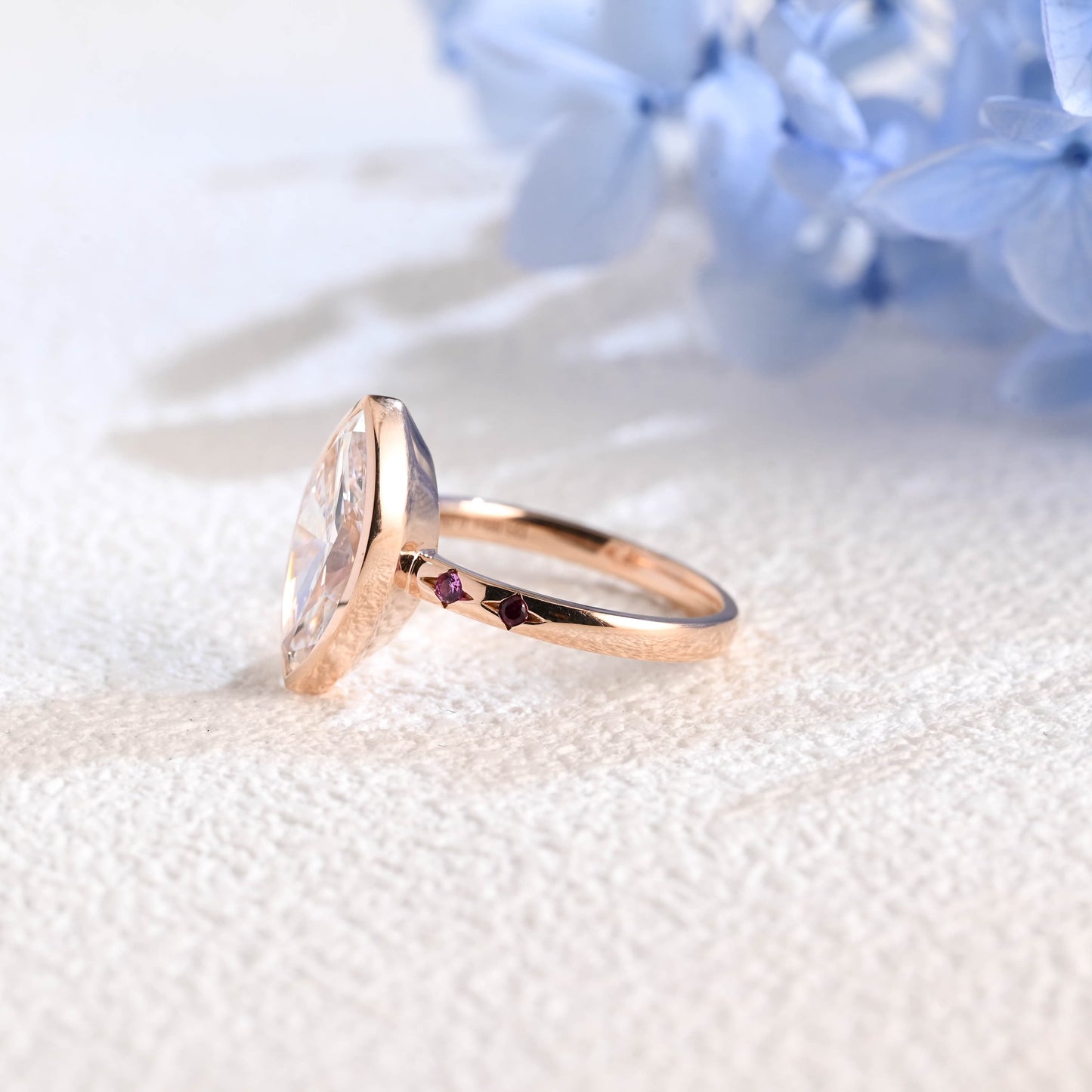 CausYou marquise cut diamond engagement ring Solid Gold Marquise Cut Lab Diamond Engagement Ring | D Color VS1 IGI Certified