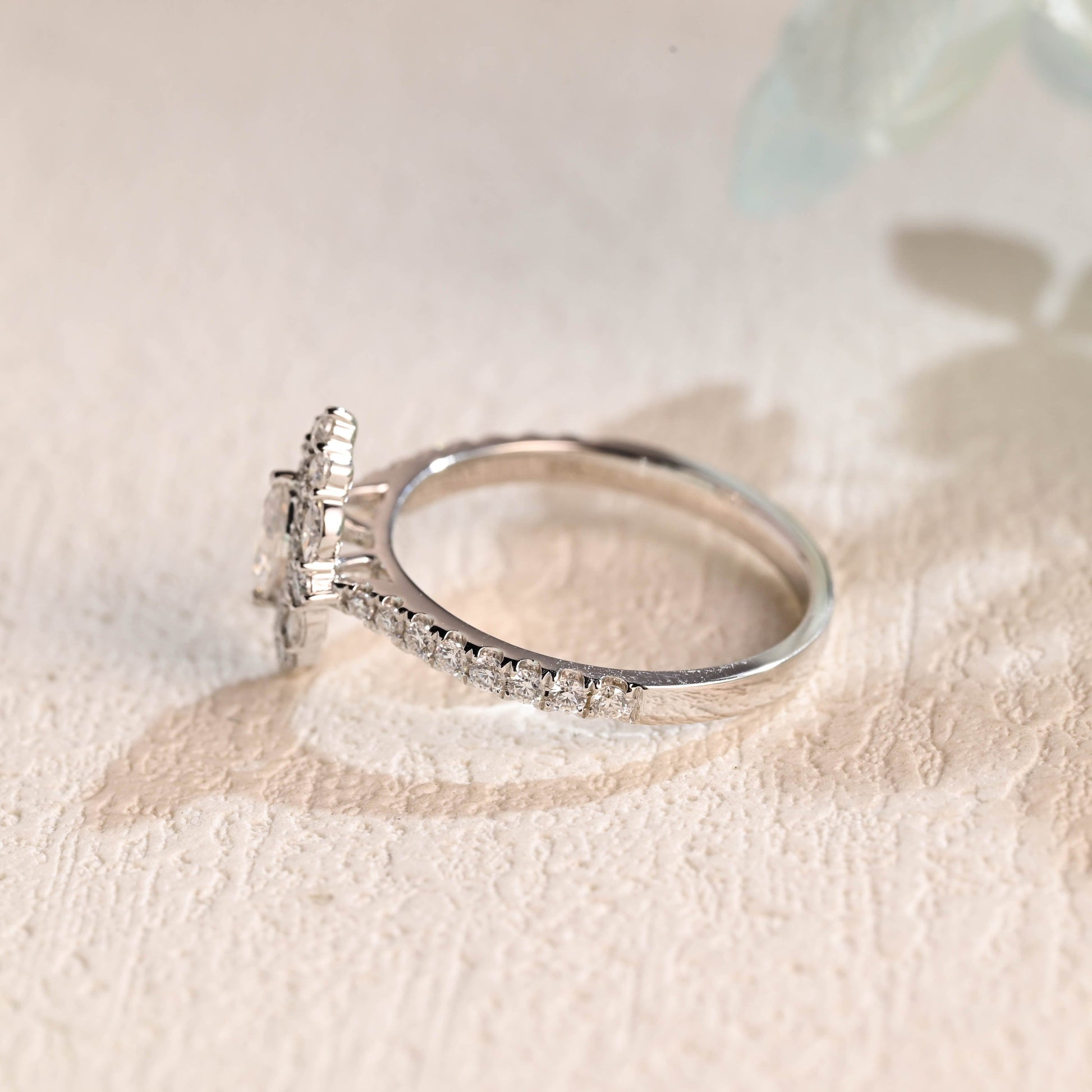 CausYou Marquise cut moissanite engagement ring CausYou Solid Gold Marquise Cut Moissanite Engagement Ring, Vintage Style Wedding Ring Promise Ring for Women Wife