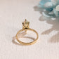 CausYou Marquise cut moissanite engagement ring Solid Gold Marquise Cut Moissanite Engagement Ring, Paved Promise Ring, Proposal Ring, Gift for Women Wife