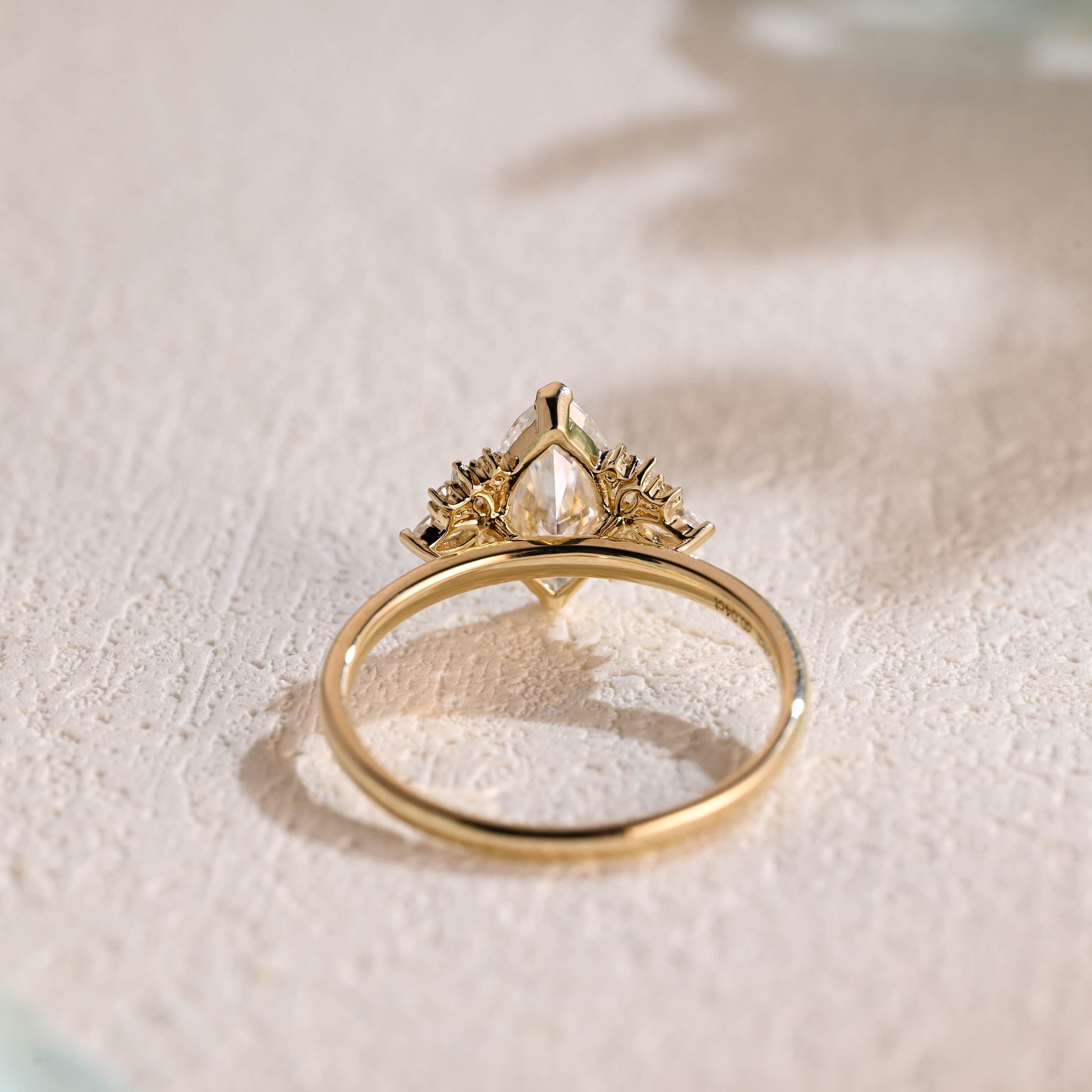 CausYou Marquise cut moissanite engagement ring Solid Gold Marquise Cut Moissanite Engagement Ring, Promise Ring, Proposal Ring, Gift for Women Wife