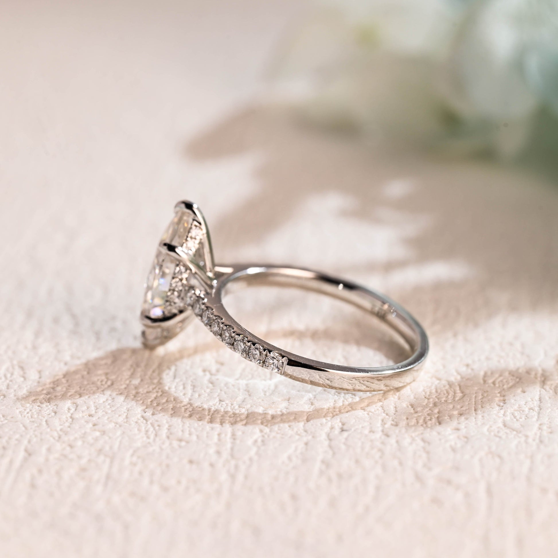 CausYou Marquise cut moissanite engagement ring Solid Gold Marquise Cut Moissanite Engagement Ring, Promise Ring, Proposal Ring, Gift for Women Wife