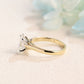 CausYou Marquise cut moissanite engagement ring Two Tone Solid Gold Marquise Cut Moissanite Engagement Ring