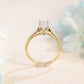 CausYou Marquise cut moissanite engagement ring Two Tone Solid Gold Marquise Cut Moissanite Engagement Ring