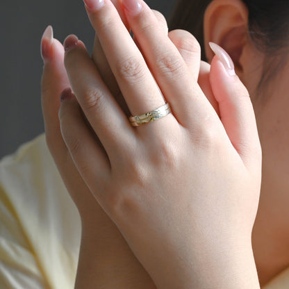 CausYou men's wedding ring Solid Gold 5mm Comfort Fit Polish Wedding Band